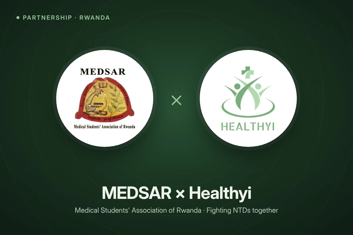 MEDSAR × Healthyi partnership graphic with both logos